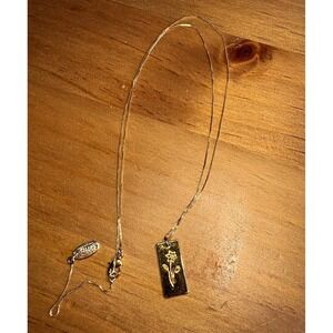 Alexa's Angels March Daffodil Engraved Gold Plated Charm Necklace